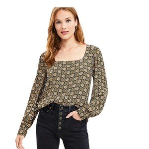 LOFT Garden Square Neck Blouse